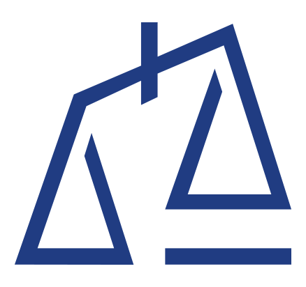 ilustración en color azul de una balanza